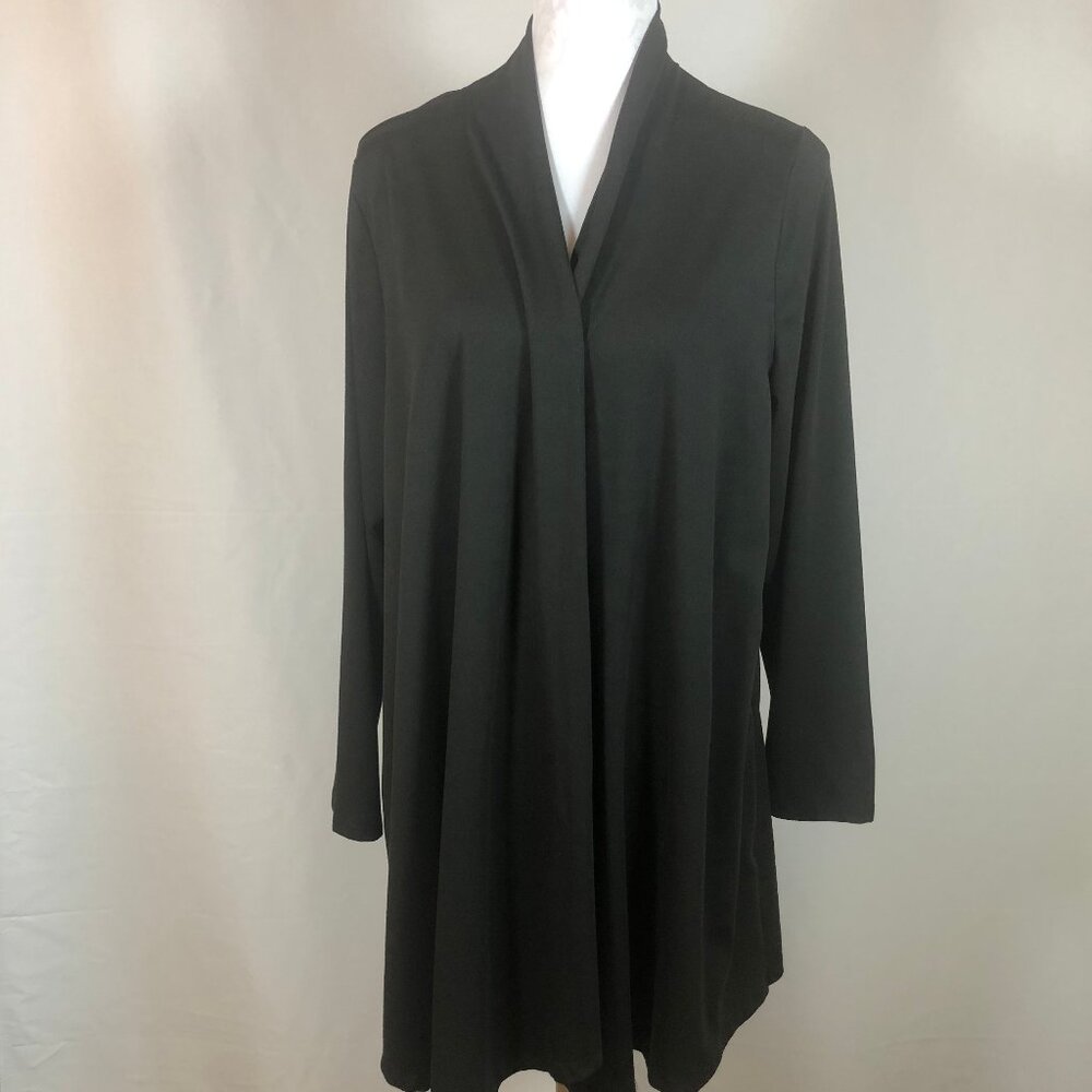 🖤 Elegant Black Soft-Drape Open Front Jacket — F… - image 5